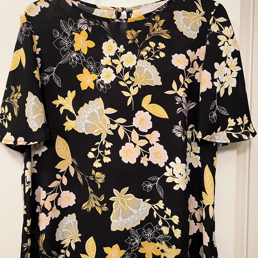 Black Floral Blouse
